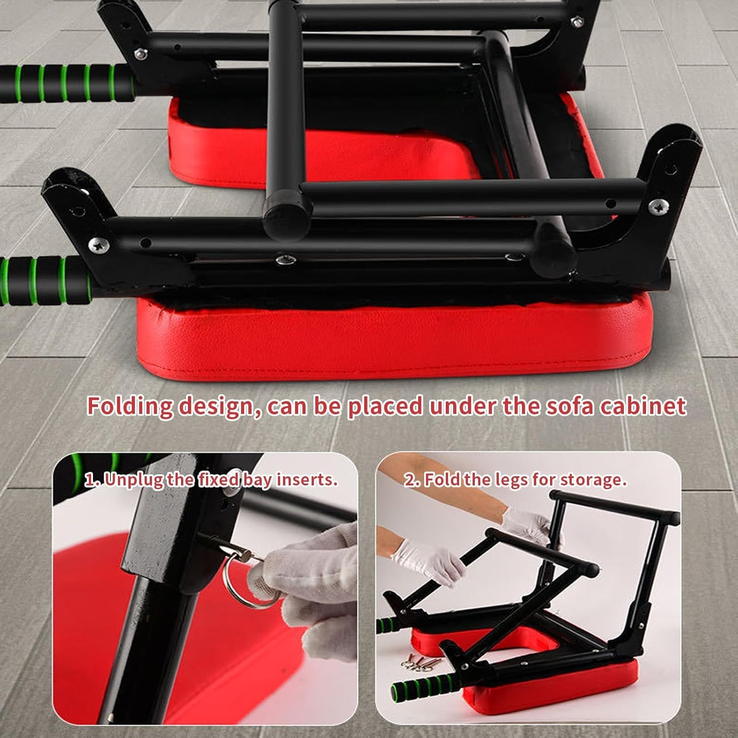 Panca da yoga, sedia a inversione, sgabello pieghevole con manico antiscivolo, supporta 200 kg, ideale per inversioni, rilassamento e allenamento della forza