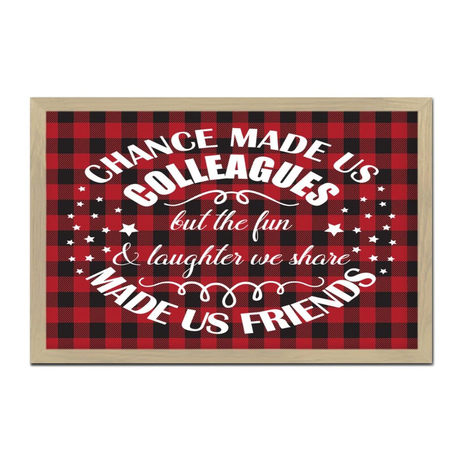 Décoration murale encadrée bois avec inscription anglaise 20x30 cm