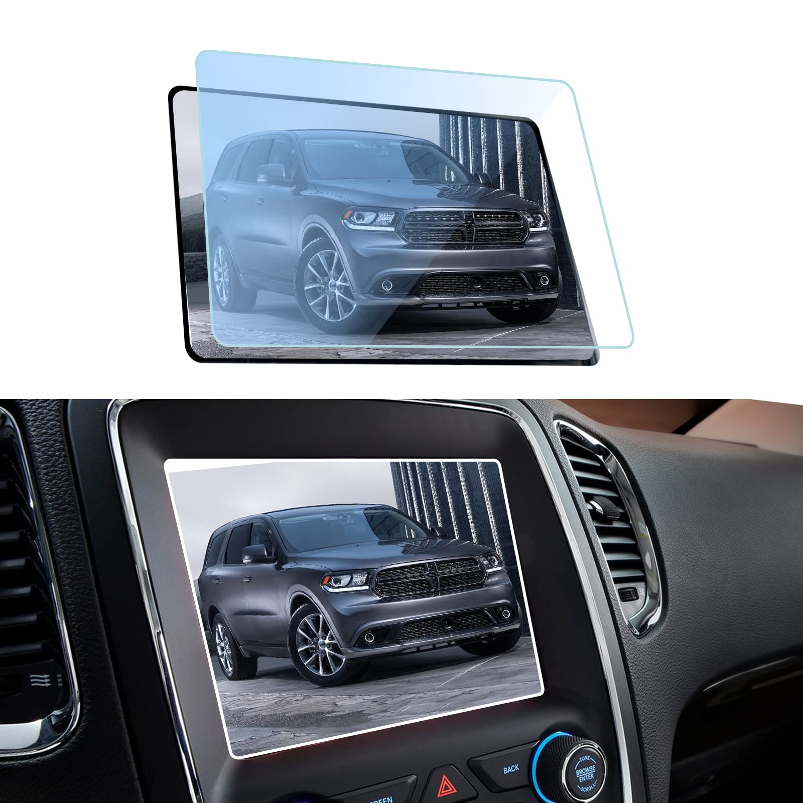 GFJNFG Durango Screen Protector Compatible with 2014-2023 2024 Durango Screen Protector 8.4 Inch Touchscreen, For 2023 2024 Durango GT SXT Accessories Tempered Glass Ultra Clear Anti Scratch