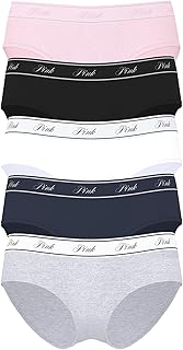 Victoria's Secret PINK Women's Cotton Logo Hipter Underwear, Panties for Women (XS-XL)