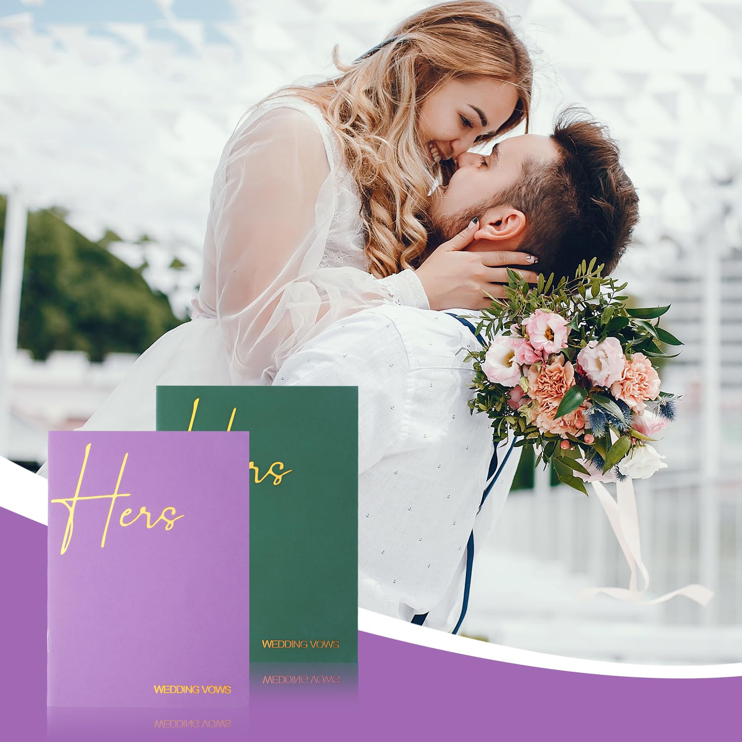 Libri personalizzati per le promesse matrimoniali, libri per le promesse per lui e per lei, opuscoli rustici per i discorsi di matrimonio, libro delle promesse con scritte in lamina d'oro con testo