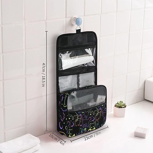 Miniatura 6 de Neceser colgante con diseño de mariposa y calavera, bolsa de viaje para artículos de aseo personal, organizador de artículos de tocador portátil