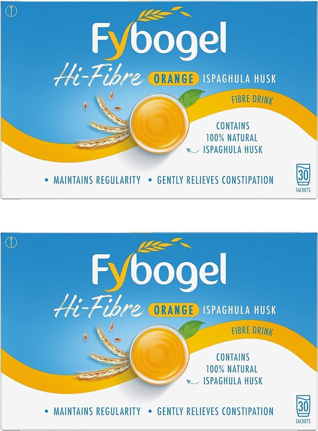 Fybogel Orange Hi-Fibre Sachet, 30 Sachets X 2, 60 Total