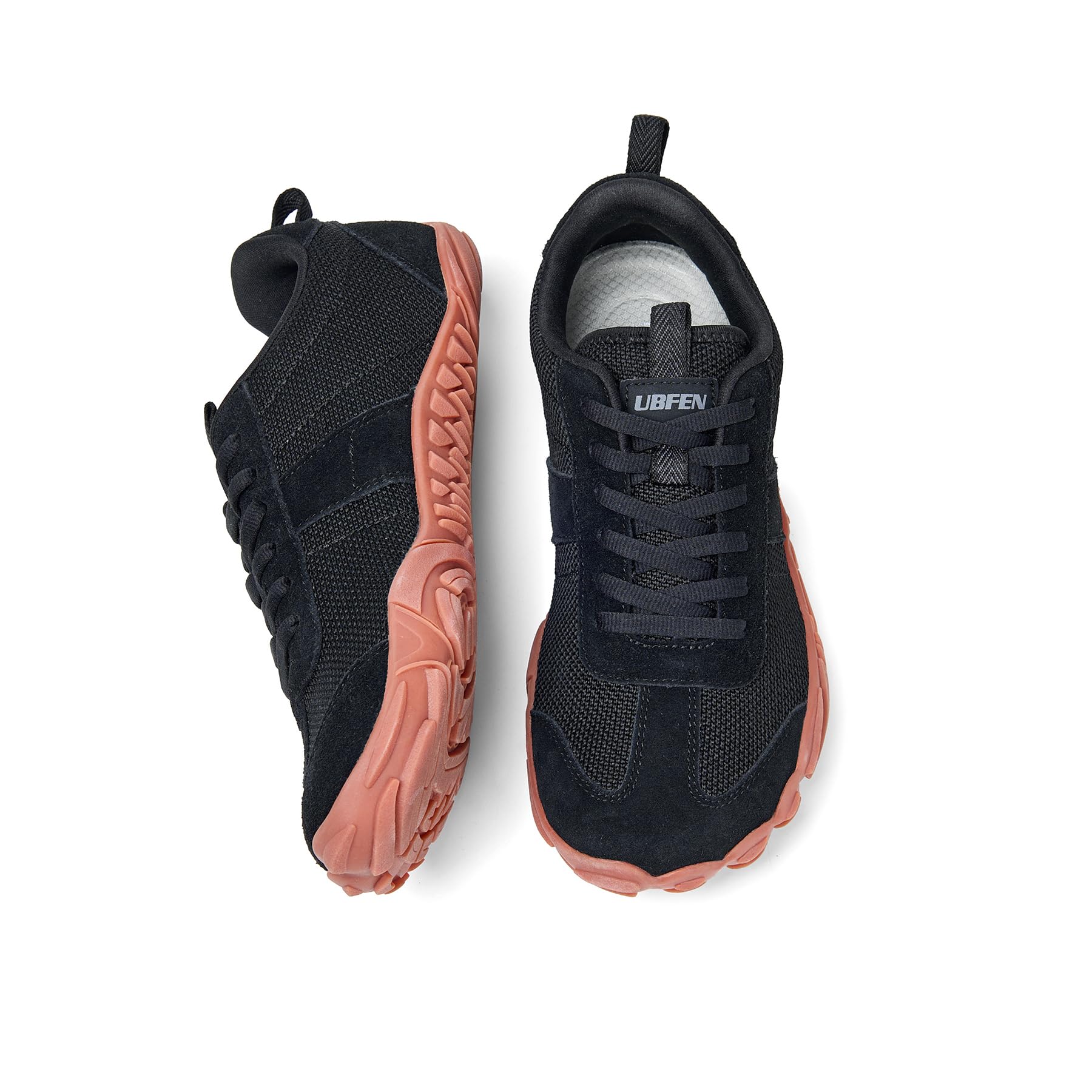 UBFEN Zapatillas Barefoot Hombre Mujer Minimalistas Zapatillas de Deporte Ligeras Comodidad para Trail Running Senderismo y Gym Negro 43 EU