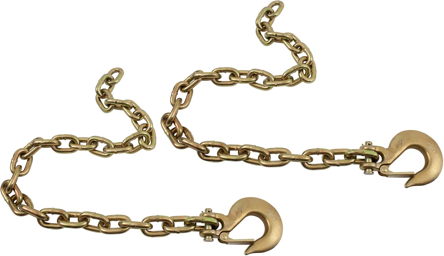 Mytee Products (2 Pack) 3/8" x 36" Trailer Safety Chains with Clevis Grab Hooks