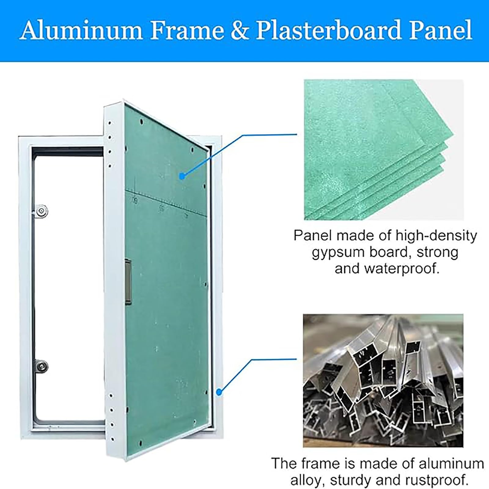 Genérico Panel dostępu do płyt kartonowo-gipsowych do malowania - właz inspekcyjny 20x30 cali, ukryte drzwi na strych i hydrauliczne, drzwi dostępu do płyt gipsowo-kartonowych - dostępne opcje: 3
