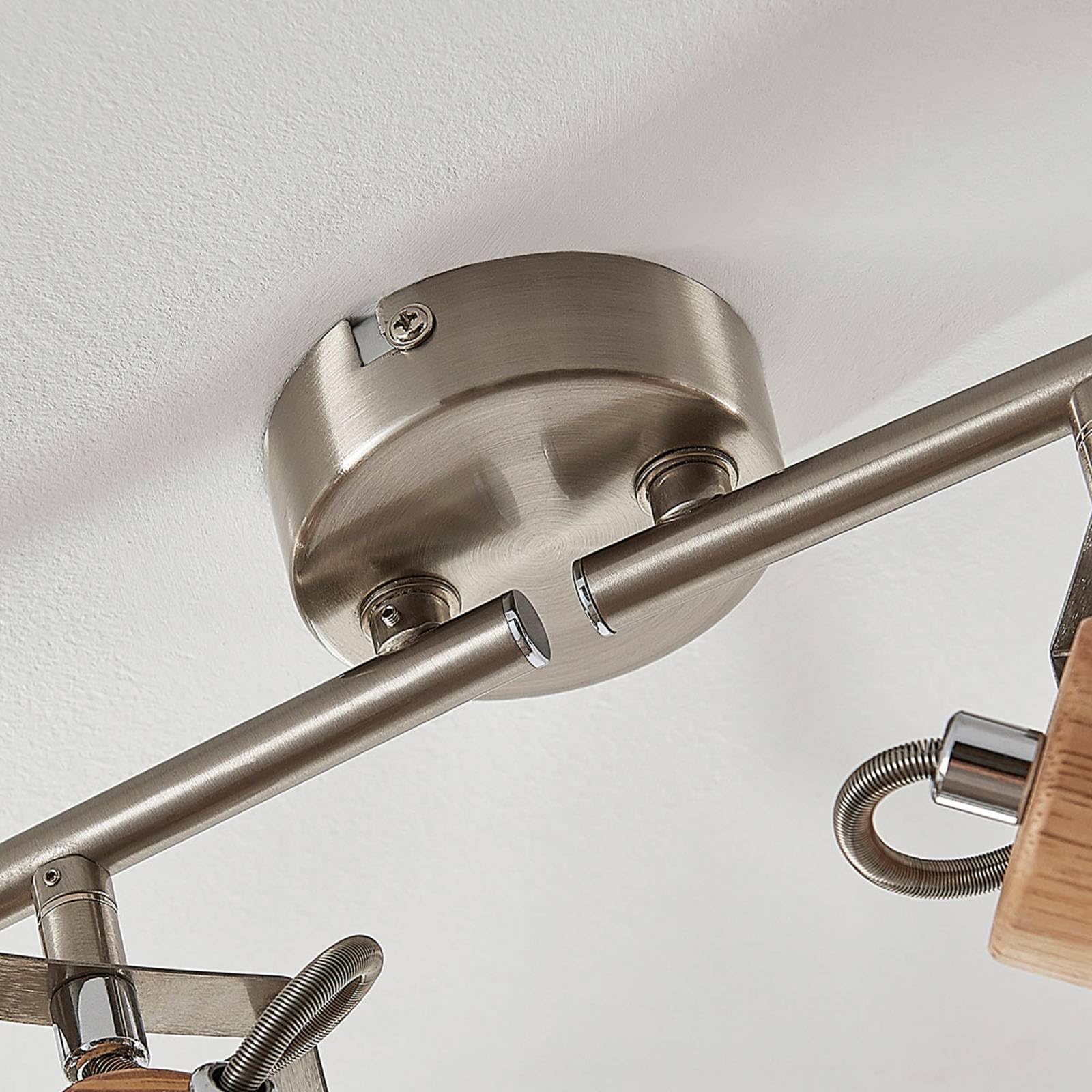 Lindby Strahler Dennis (Modern) in Alu aus Metall (4 flammig, E14) - Deckenlampe Deckenleuchte Lampe Spot Küchenleuchte