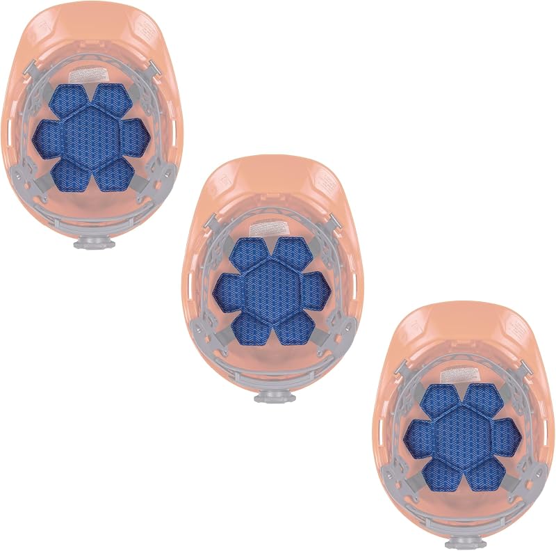 Ergodyne Chill-Its 6612 Moisture Wicking Hard Hat Top Pad, Padded Cooling Microfiber, Fits Most Suspension Systems (3-Pack)