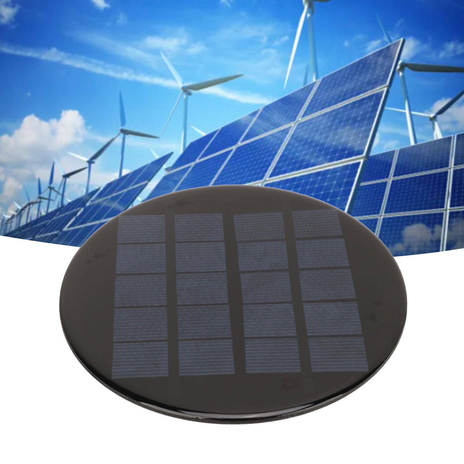 Panneaux Solaires Ronds 120mm - 5V/1.1W - Transportables - Pour Recharge Portable - Neuf