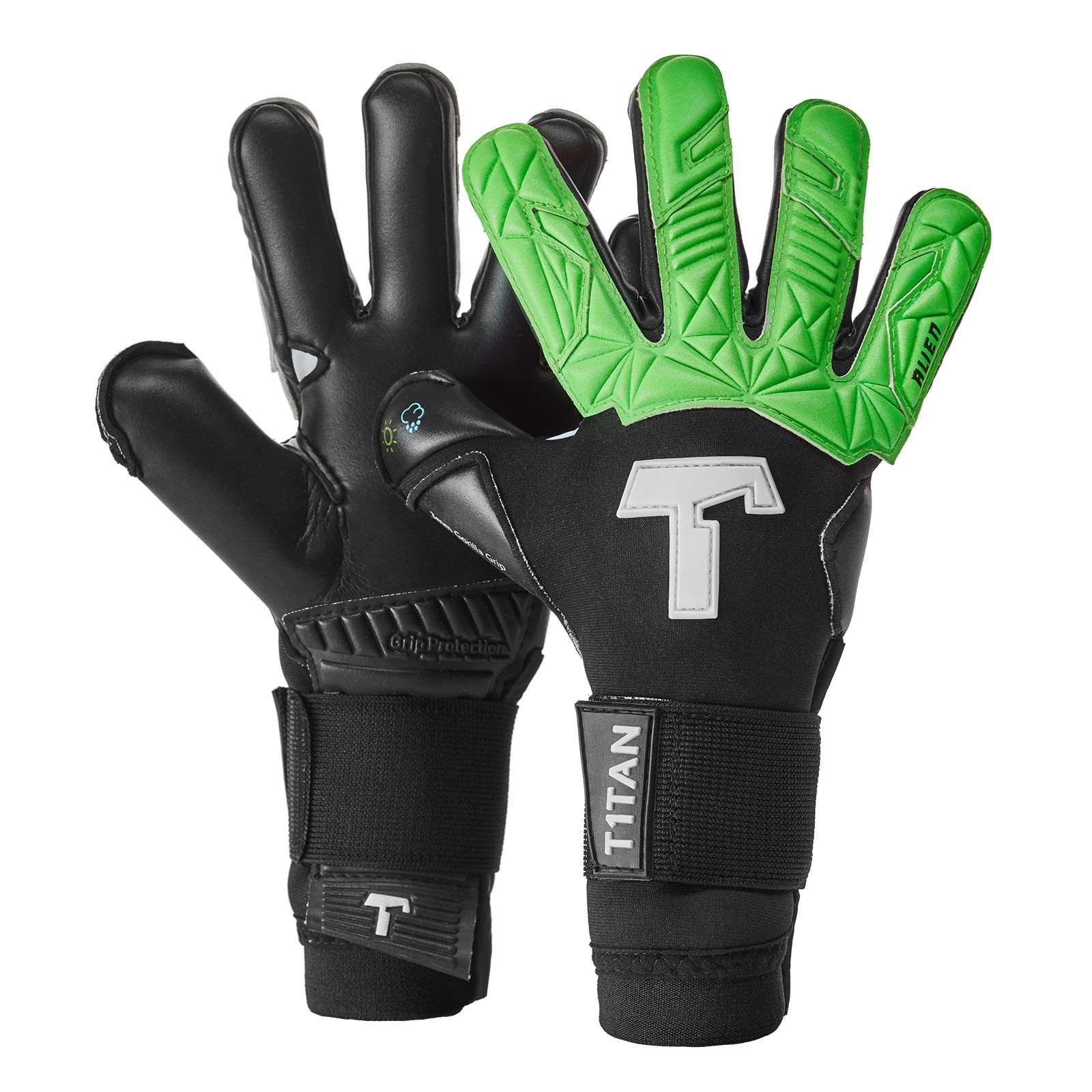 T1TAN Alien Infinity 2.0 Keepershandschoenen voor volwassenen, uniseks, contactsnit en 4 mm professionele grip, maat 9