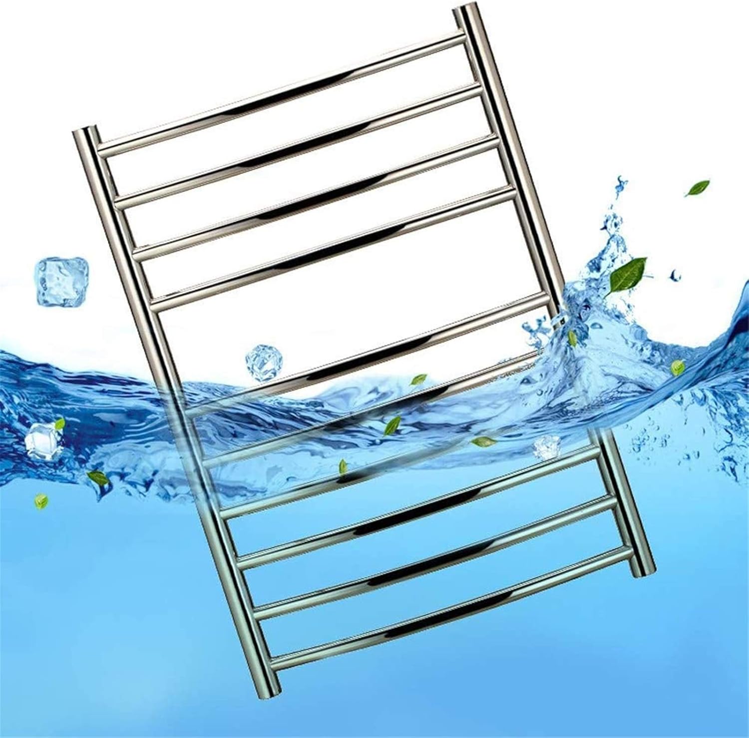 Electric Towel Warmer, Heated Towel Rack Wall Mounted Stainless Steel IP55 Waterproof Energy Saving Quick Heating Towel Dryer Bathroom Accessories