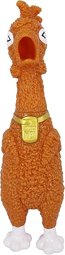 Vista 4 de Animolds Hug Me - Pollo gigante de goma, enorme juguete de pollo de goma para niños, juguete chirriante extra grande Grita hasta 45 segundos