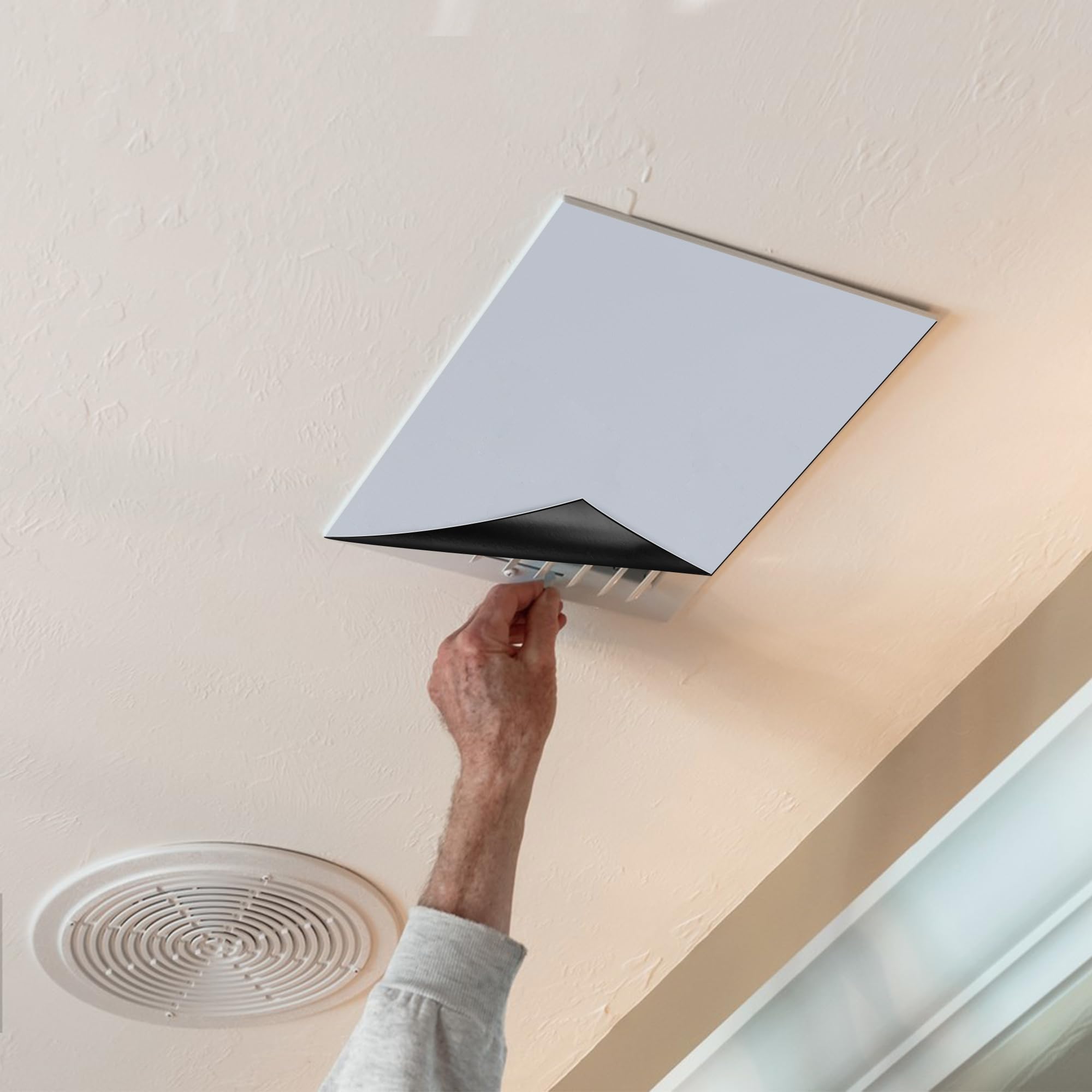 4 cubiertas de ventilación magnéticas fuertes de 13.8 x 13.8 pulgadas, cubierta magnética extra gruesa de 63 mm, cubiertas cuadradas de sellado de ventilación para el hogar, pared, techo,