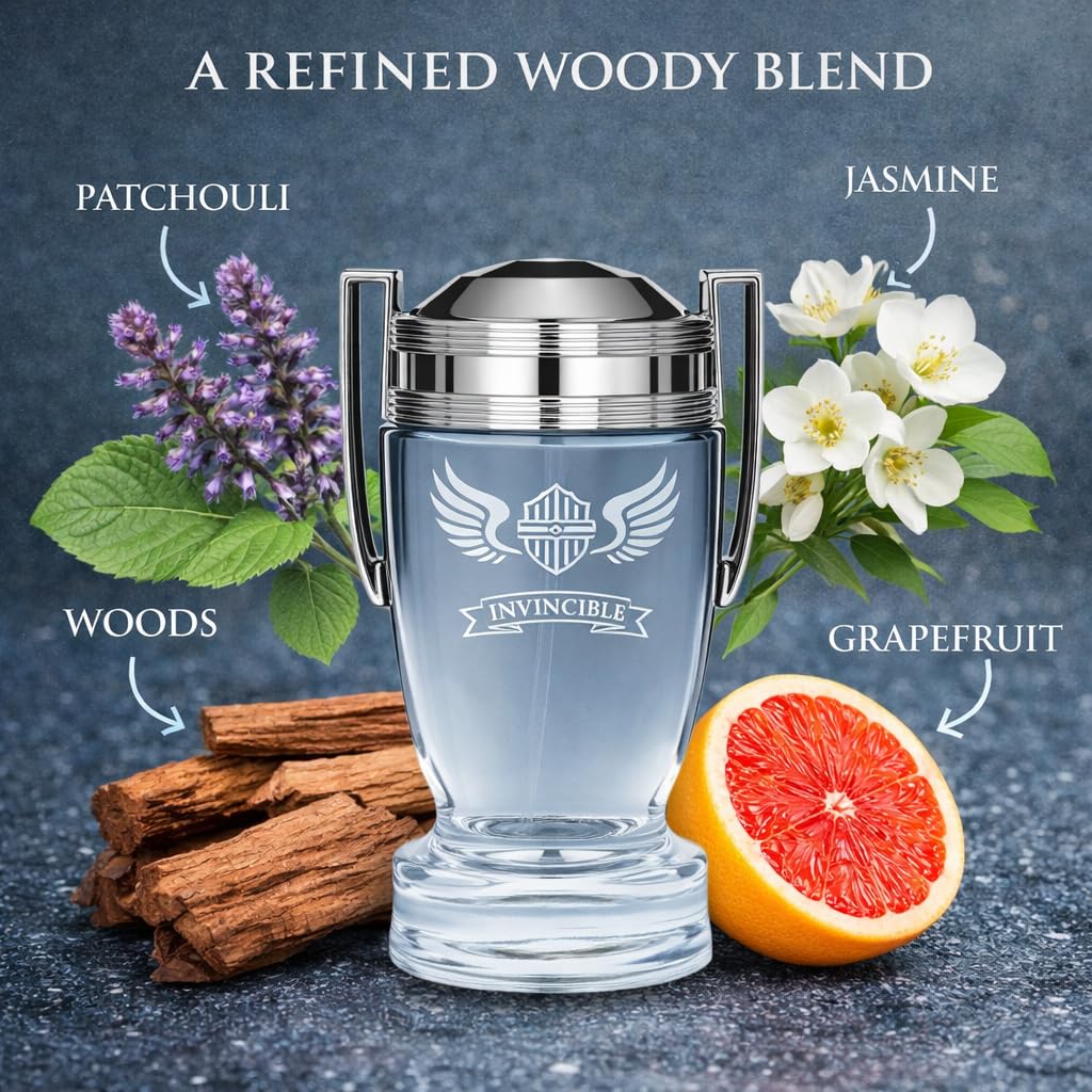 Sandora Fragrances Perfume for Men – Fresh Aquatic Woody Cologne with Grapefruit, Jasmine & Patchouli – Bold Refreshing Fragrance – Eau de Parfum 100ml (3.4 fl oz)