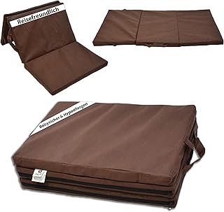 Best For Kids Colchón Plegable para el viaje cama 120 x 60 cm, incluye bolsa de transporte en 5 colores marrón marrón