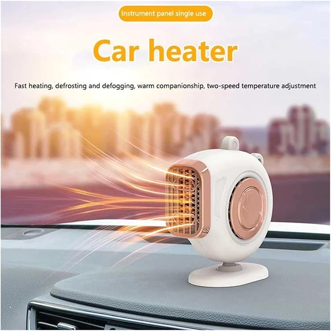 Calefactor Eléctrico Portátil 12V/24V con Ventilador y Base Giratoria miniatura 3