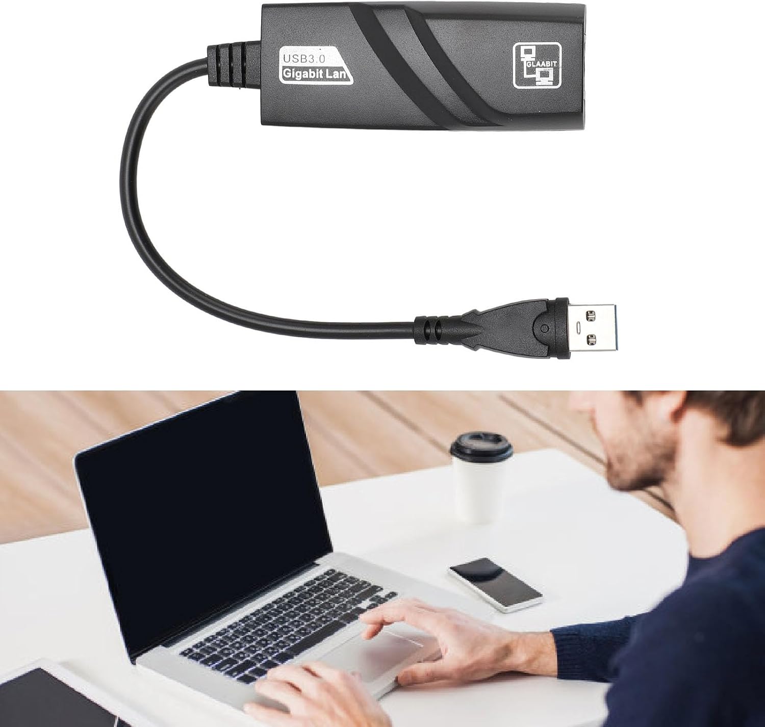 USB Ethernet Adapter, Ultra Speed USB 3.0 to RJ45 Adapter, USB 3.0 to Ethernet Network Adapter Compatible with OS X Linux, 10 100 1000Mbps Speed