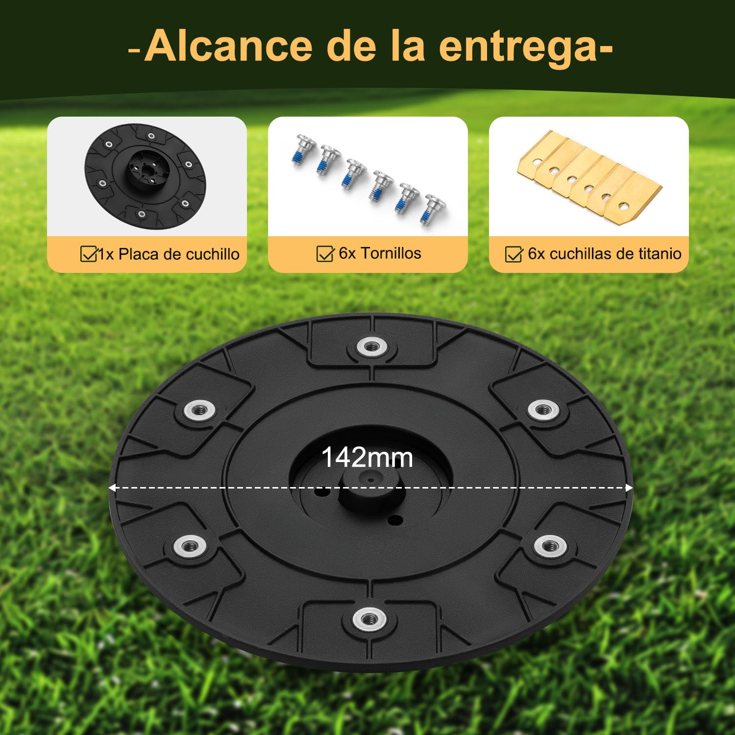 【Corte Más Eficiente】 Discos de Cuchilla + 6 Piezas Compatibles con Gardena Sileno City 400 600 / McCulloch Rob S400 S500 S600 S800, Disco de Cuchilla para Cortacésped Robótico