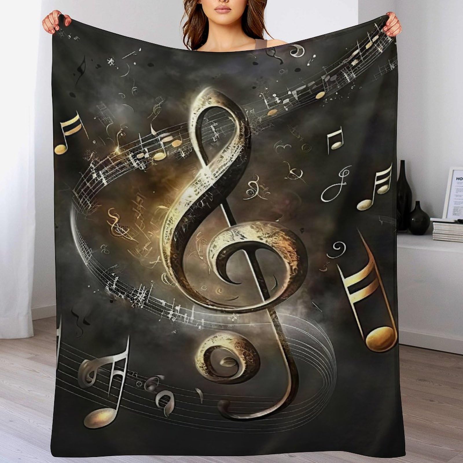 Couverture lit note de musique respirante pour enfants et adultes