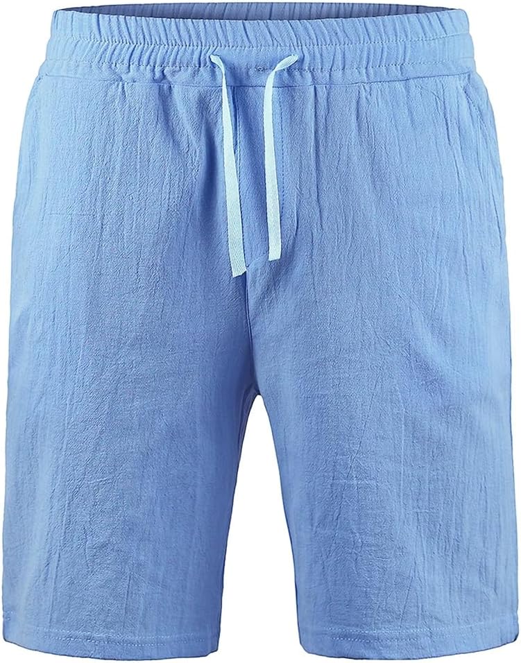 SHORT Shorts Été En Lin Homme Ample Décontracté Short De Plage Mode