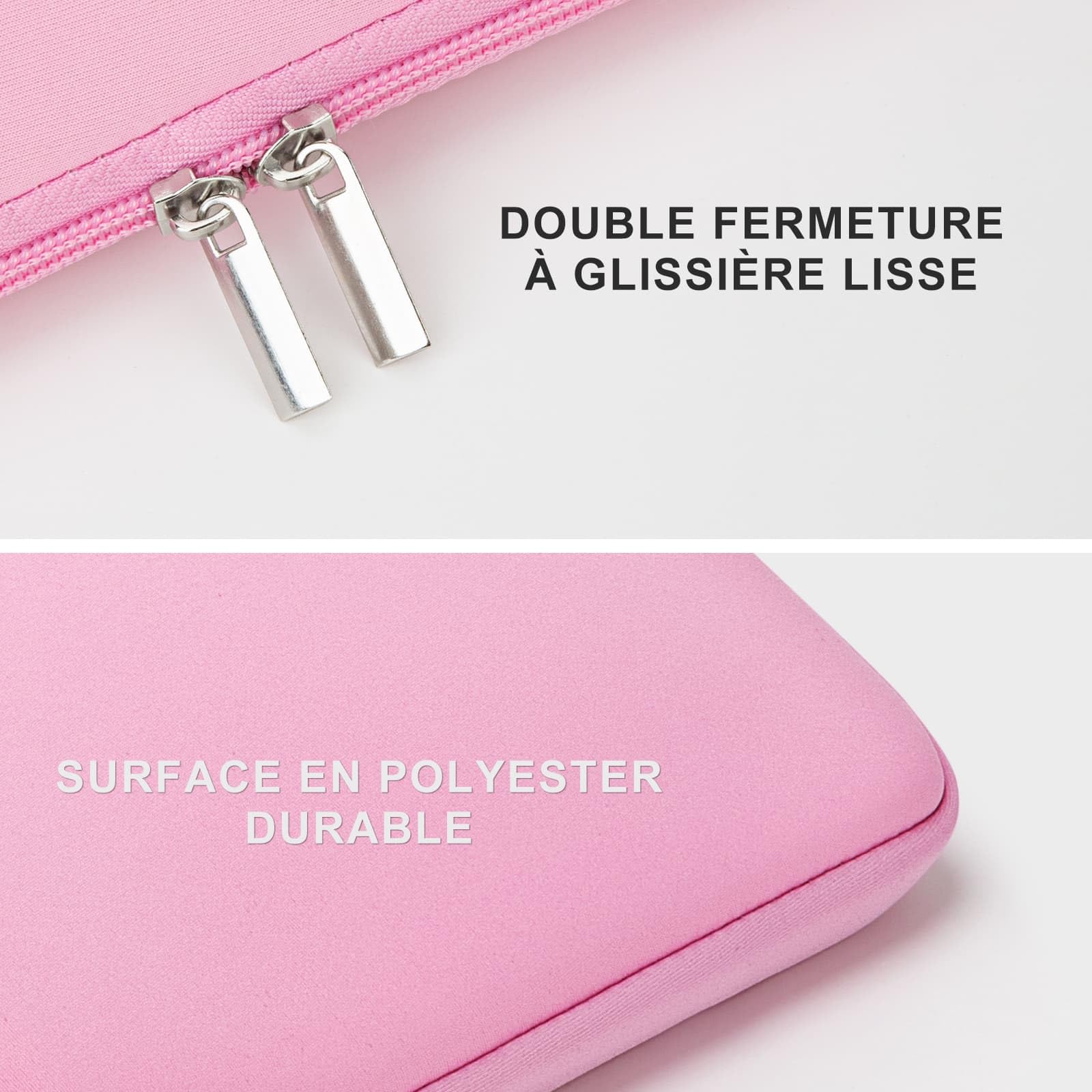 RAINYEAR Housse pour Ordinateur Portable Compatible avec Notebook Chromebook Ultrabook 13,3 Pouces, Macbook Air 13 Pouces A1369 A1466 Macbook Pro A1278 Étui de Protection (Rose)