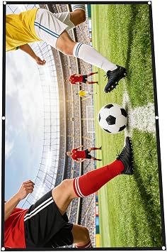 Projection Screen 16 9 Aspect Ratio Easy to Carry for Movie Sports and Presentations High Reflectivity Projection Screen