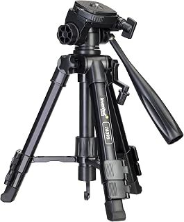 Levenhuk Level BASE TR30 Compact Lightweight Tripod Floor Stand with Bubble Level, 360° Rotatable Head and 300–700mm Height for Optical Devices up to 8kg