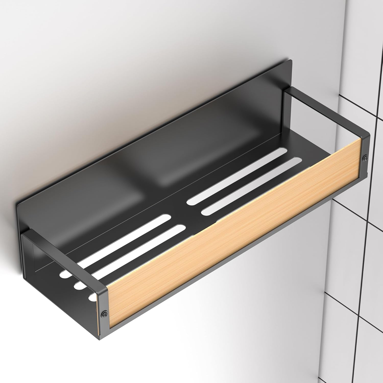 6 Pack Magnetic Spice Storage Rack Organizer for Refrigerator and Oven, Wood Fridge Organizers and Storage