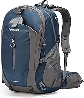 Vista 9 de SPEEDPARK - Mochila de senderismo de 40L, impermeable, mochila de día para senderismo con cubierta contra la lluvia, mochilas de viaje de senderismo