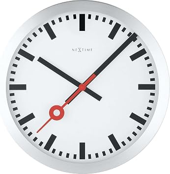 NeXtime wall clock station clock "STATION", very silent, round,   35 cm