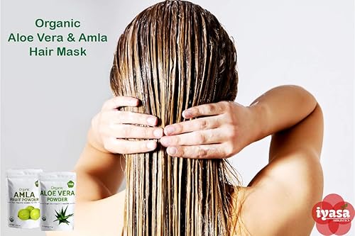 Miniatura 3 de Polvo orgánico de hoja de aloe vera, aloe barbadensis, acondicionador natural para el cabello, mascarilla y exfoliante para la piel, hidratante,