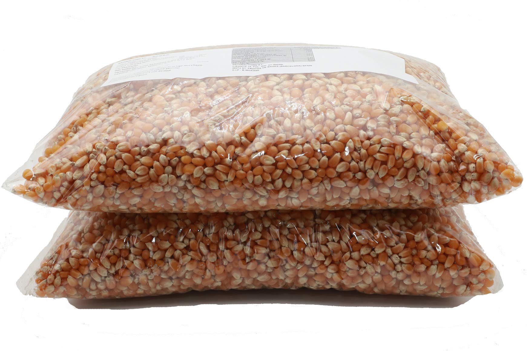 5 kg Popcorn-Mais mit Geschmack ohne Gentechnik - Premium Mais speziell für Airpop Heißluftautomaten - Zubereitung ohne Fett und Zucker (süss-karamell)