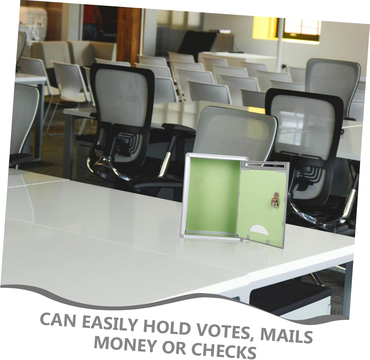 Wall Mount Locking Mailbox Aluminum Alloy Mailbox Stainless Steel Lock Small Suggestion Box for Office or Community