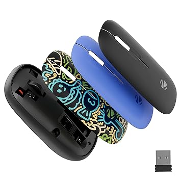 Zebronics Fusion Wireless Mouse, 1200 DPI, Magnetic Swappable Shells, 3 Buttons, USB Nano Receiver, Lightweight, Power Saving Mode, High Precision
