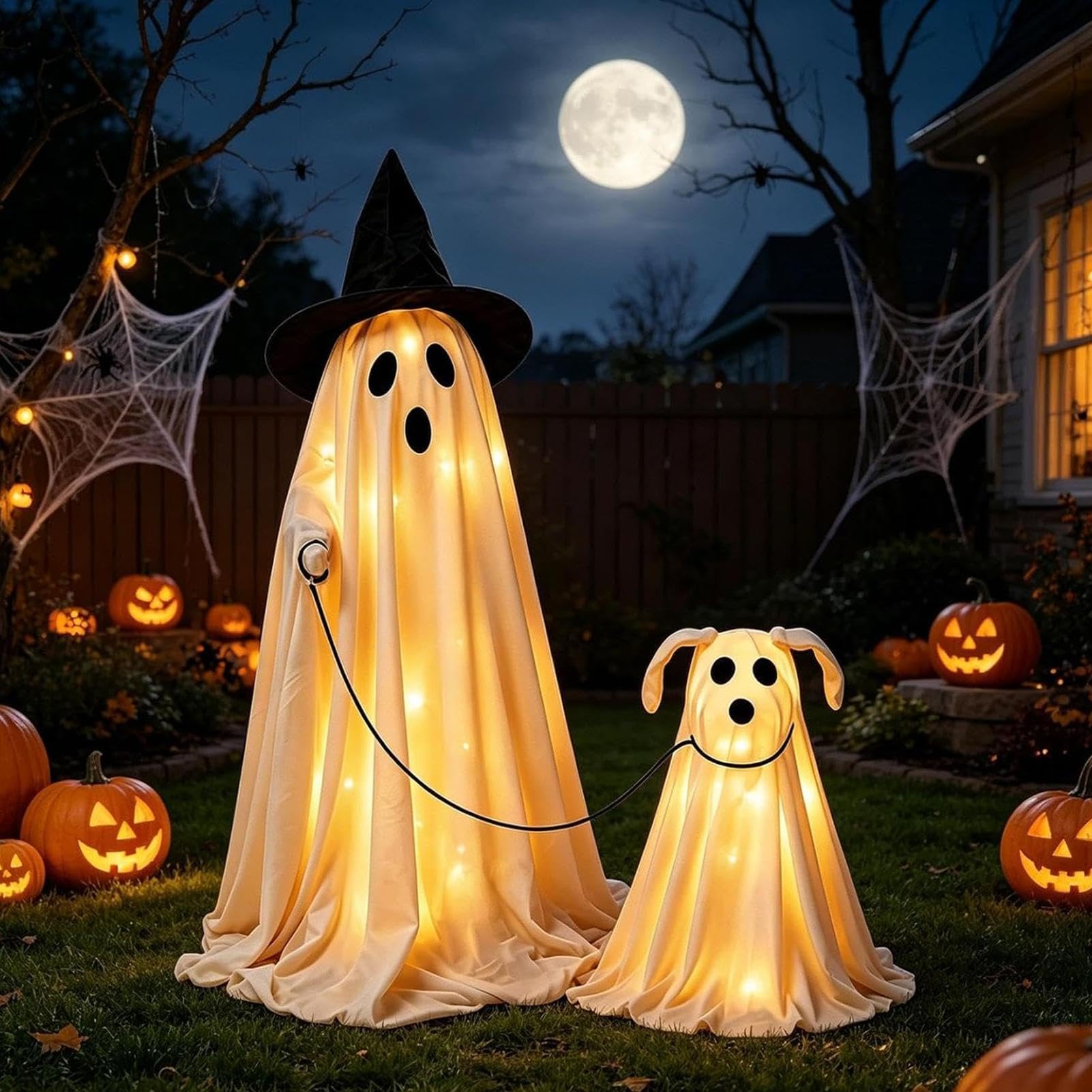 Decorazioni Halloween Esterno Spettrali Ornamenti Da Prato Con LED A Caldo