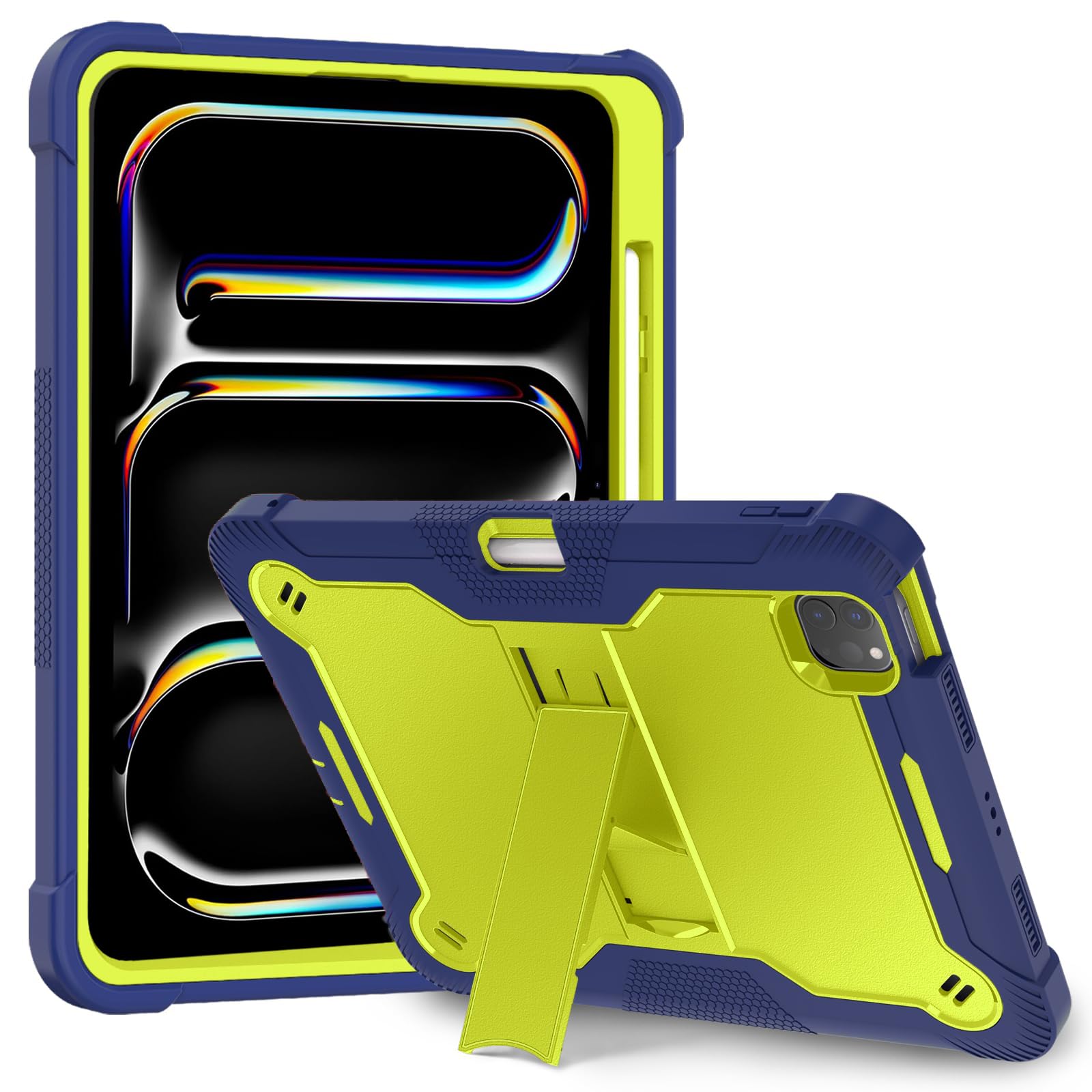ProElite Rugged Shockproof Heavy Duty Back Case Cover for Apple iPad Pro 11 inch M4 2024 with Apple Pencil Holder, Navy Green (B0D6N76159) Amazon Price History, Amazon Price Tracker