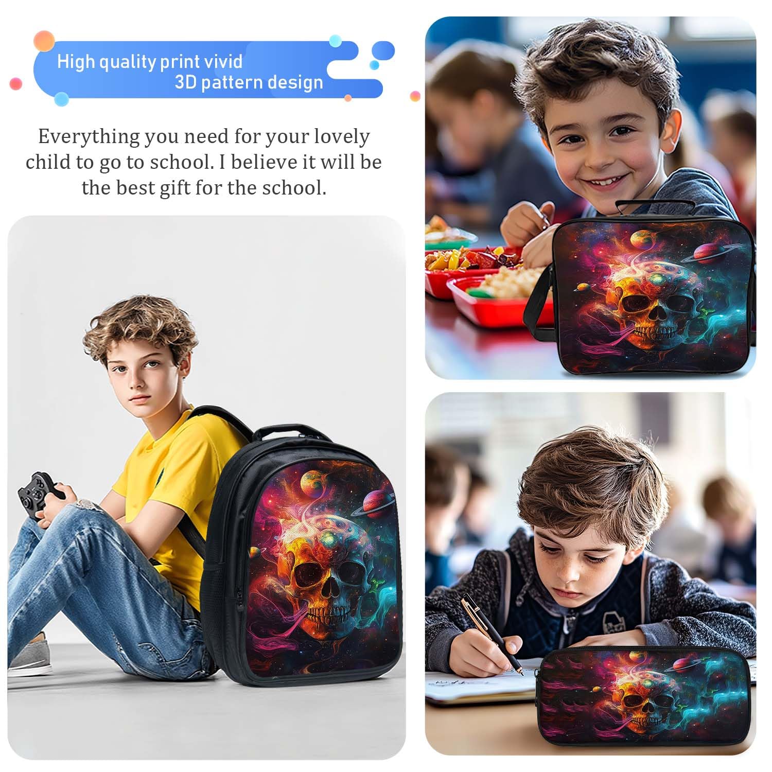 Snapjet Skull Backpack 3PCS 16