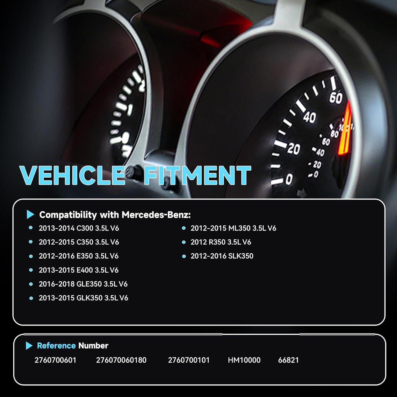 2760700601 High pressure fuel pump - Replace with Mercedes-Benz C300 C350 E350 E400 GLE350 GLK350 ML350 R350 SLK350 3.5L V6 2012-2018 - OEM:2760700601 HM10000 66821