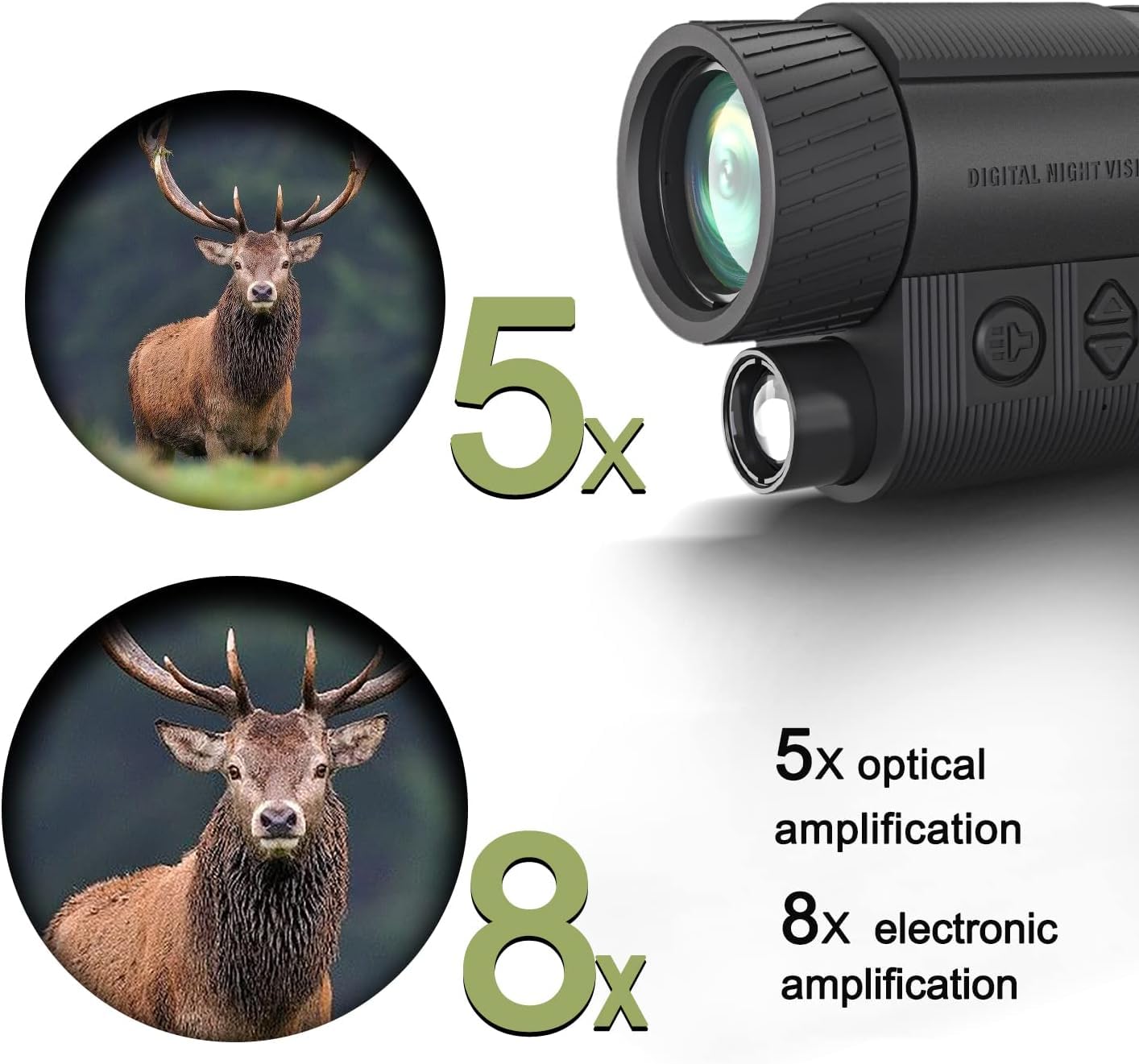 MiLESEEY Infrarot Nachtsichtgerät 2000mAh Akku 200m Foto Video Aufnahme Jagd Wildtiere 1,5 Zoll LCD Stativ