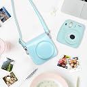 Newlly PU Leather Camera Case with Strap for Fujifilm Instax Mini 9/8/8+ (Mint) gallery image