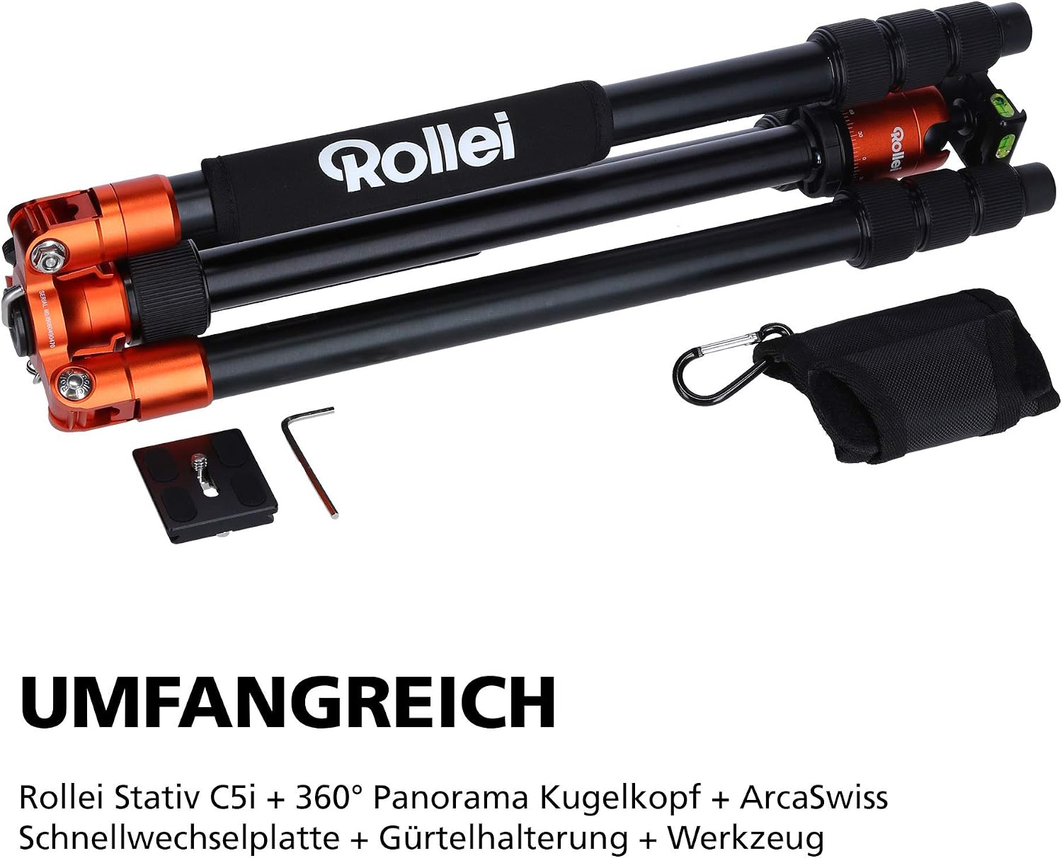 Included accessories for Rollei C5i Tripod