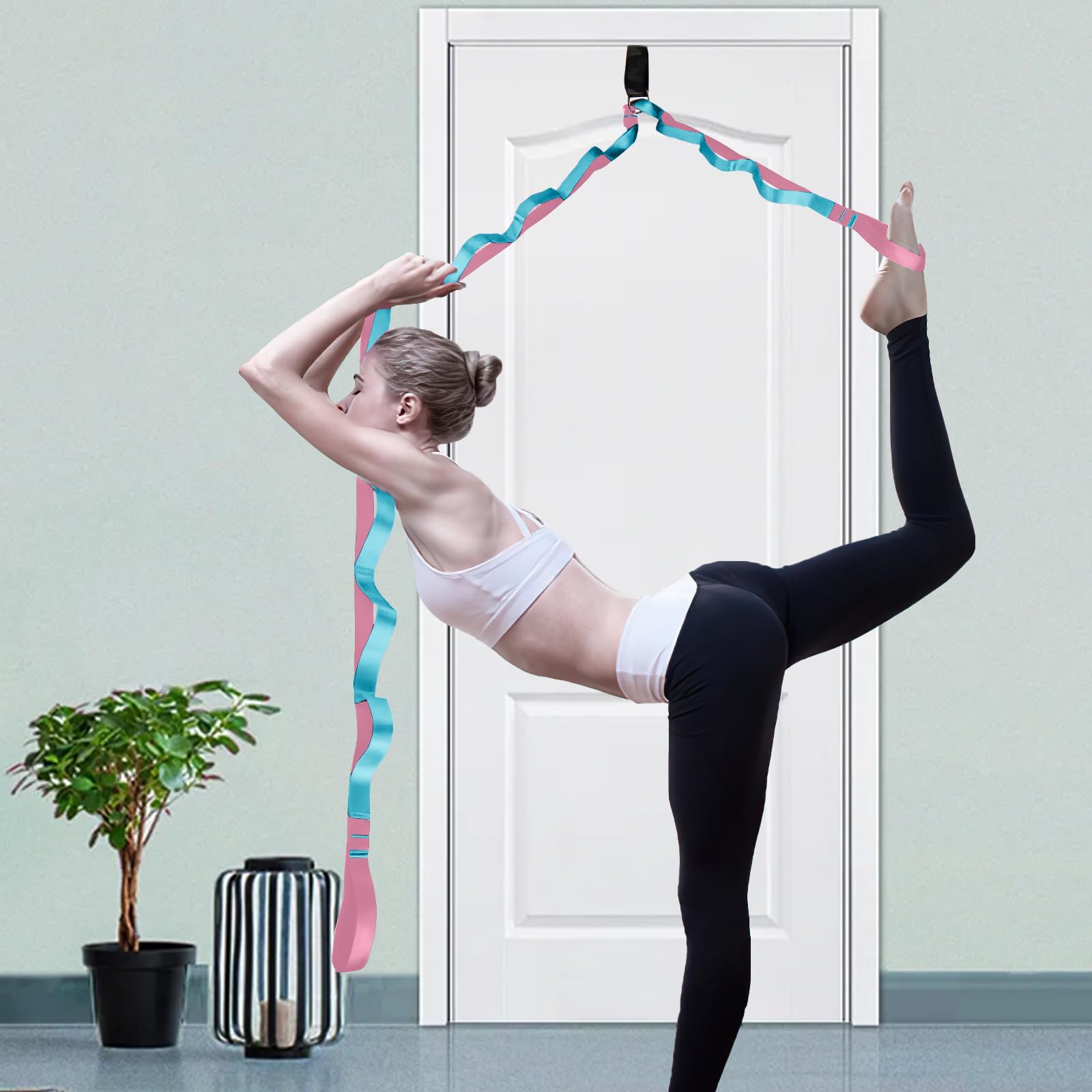 Stretching Bands Stretching Strap With Loops Non Elastic Yoga - Main Image