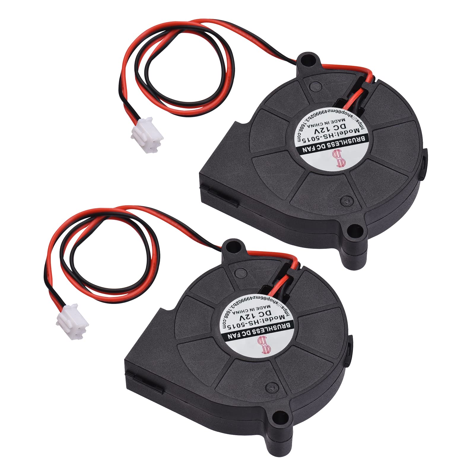 5015 Cooling Fan 50x50x15mm 12V/24V Brushless Fan Blower Fan 2-Pin Connector for 3D Printer Parts DOOMUN