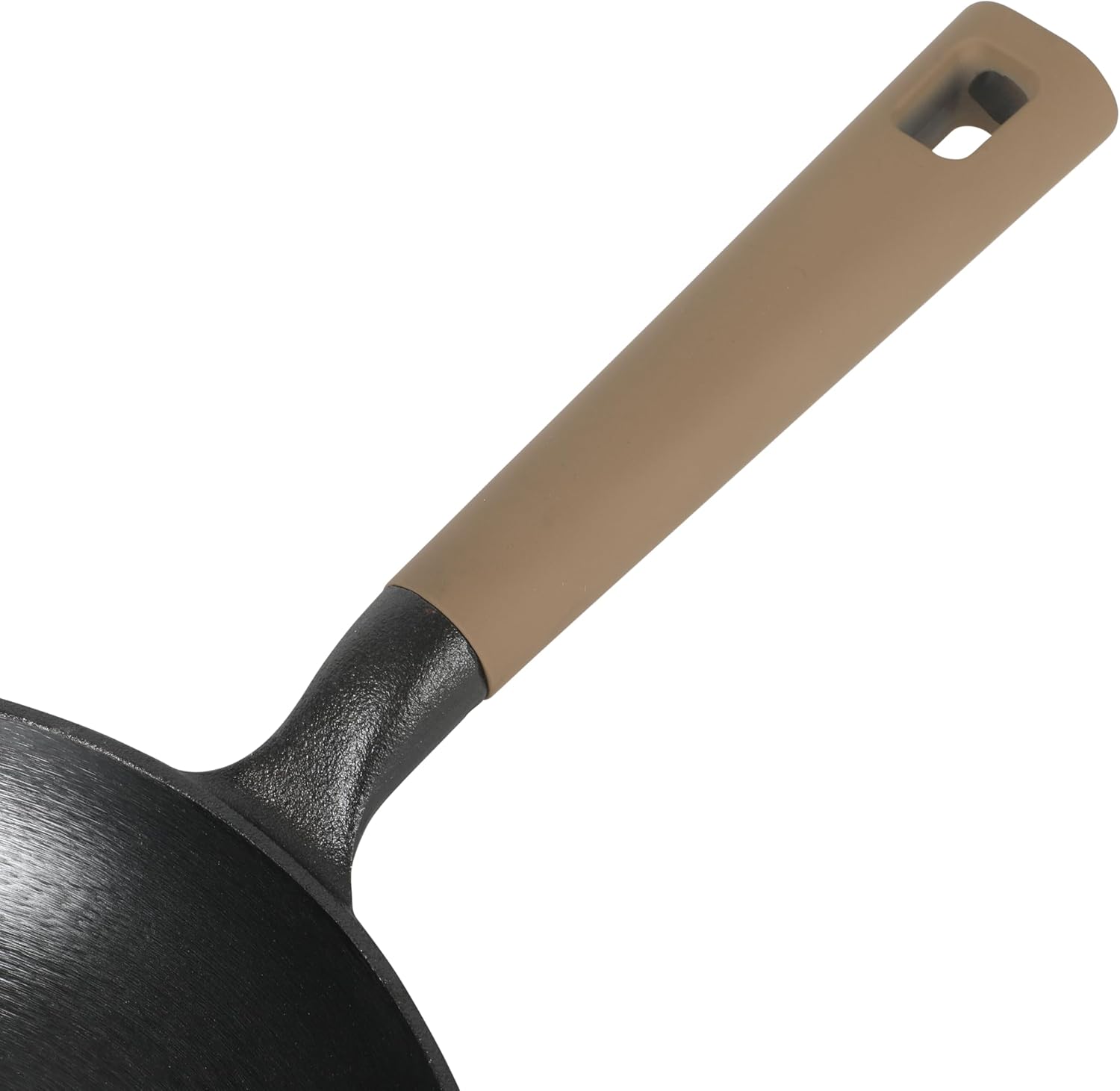 Gibson Home Eaglestone Cast Iron Skillet, 9.5" Preseason Pan - Taupe Bakelight Handle