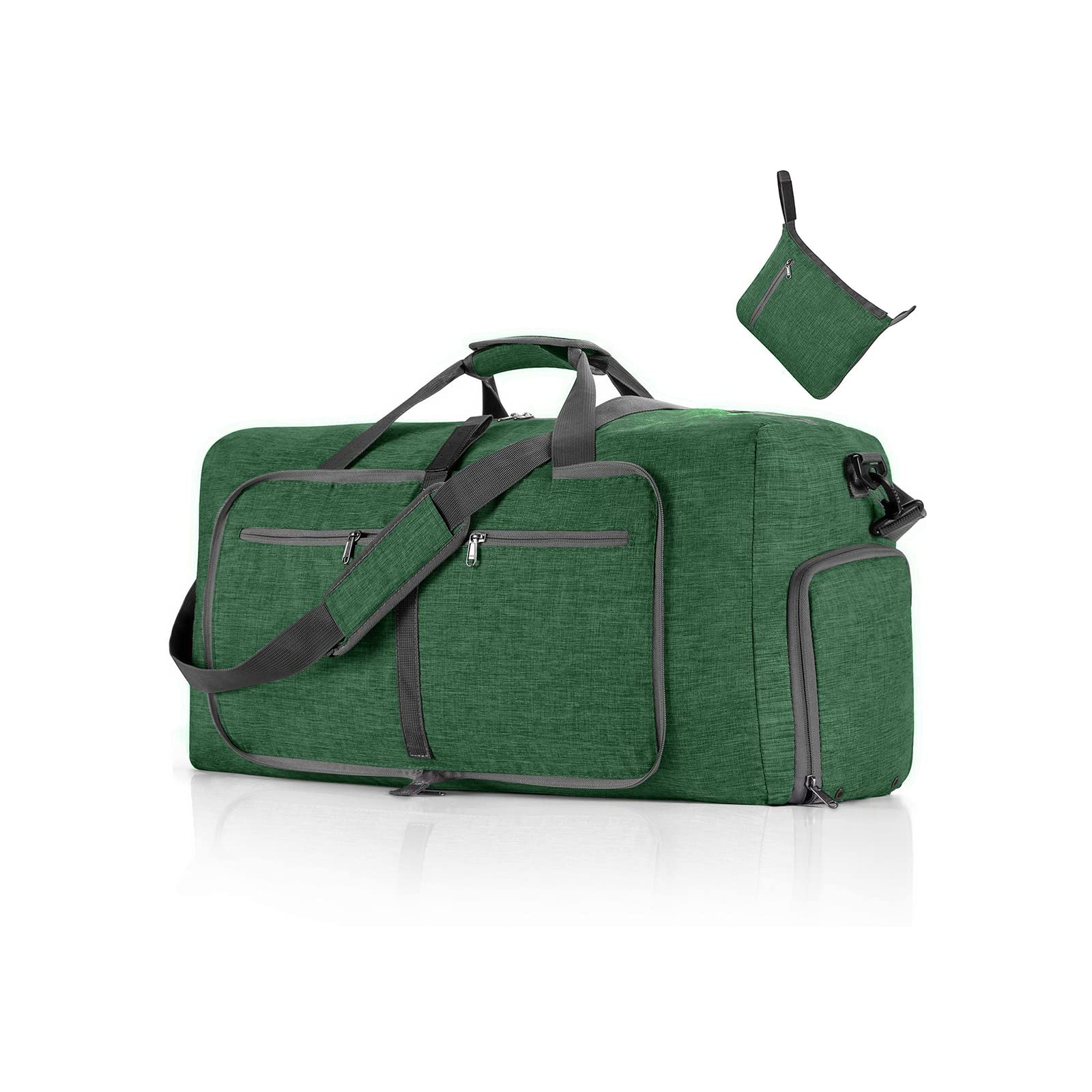 CORIOS Borsone da Viaggio Uomo/Donna 115L Pieghevole Borsa Sportiva Grande Bagaglio a Mano con Scomparto Scarpe Borsone Palestra Ultra-Leggero Piscina Palestra Weekender Pernottamento Verde Scuro