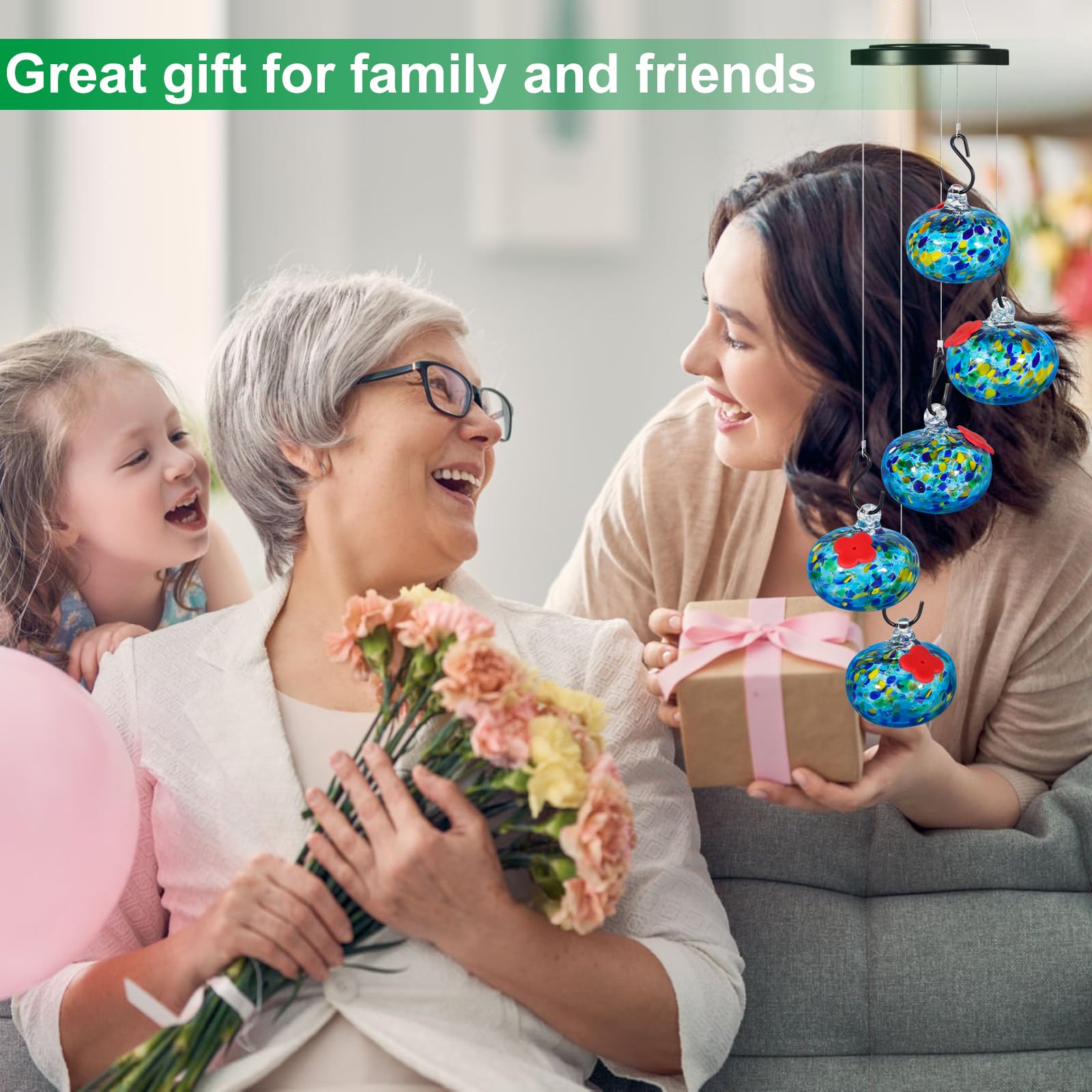 Comedero para pájaros para colgar al aire libre con taza de agua, comedero de metal para pájaros silvestres para farol de jardín, faroles de decoración de cardenales, como regalo para mamá, abuela y