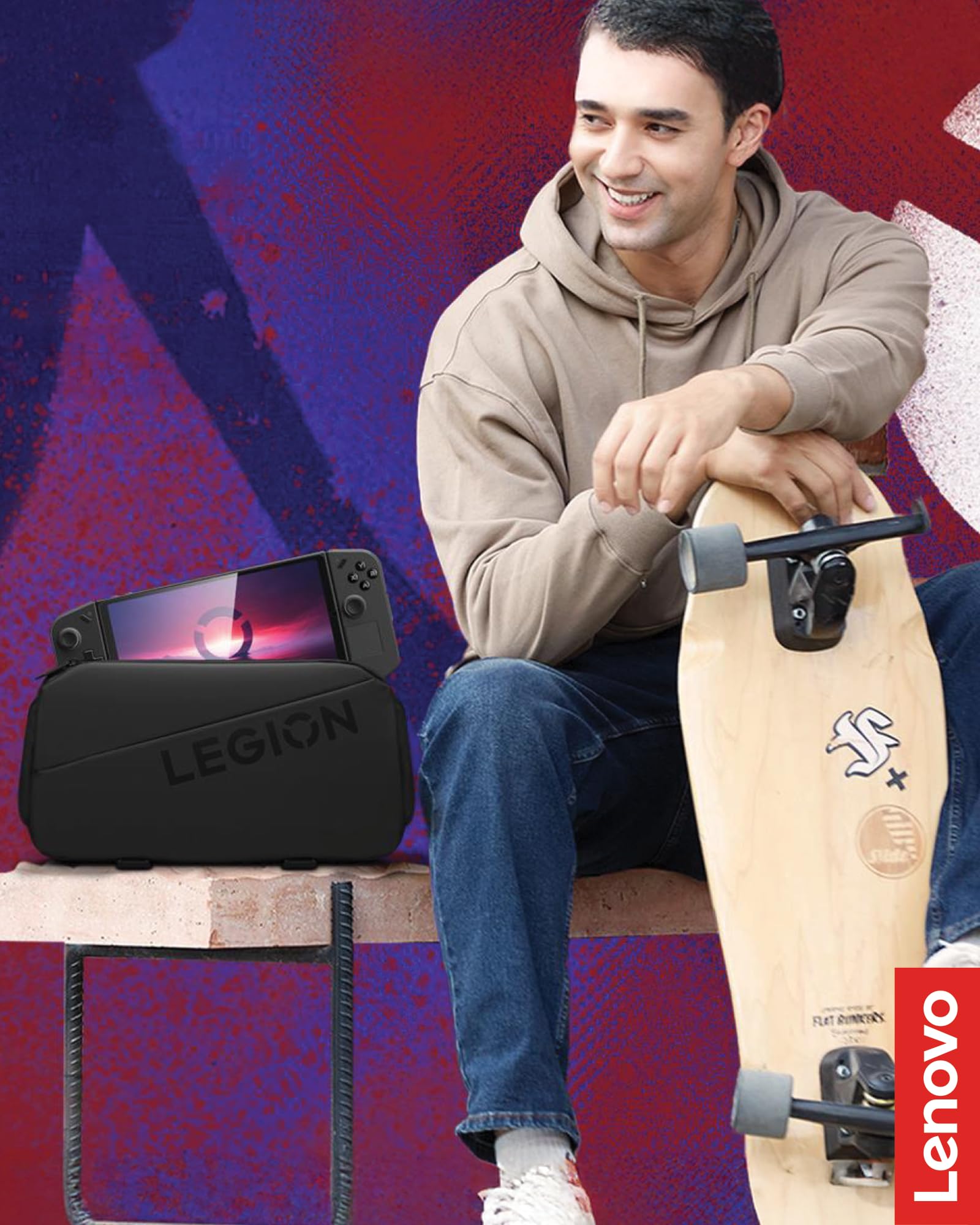 Lenovo Legion torba na ramię, torba do przenoszenia na konsolę do gier Legion Go, wodoodporna, czarna