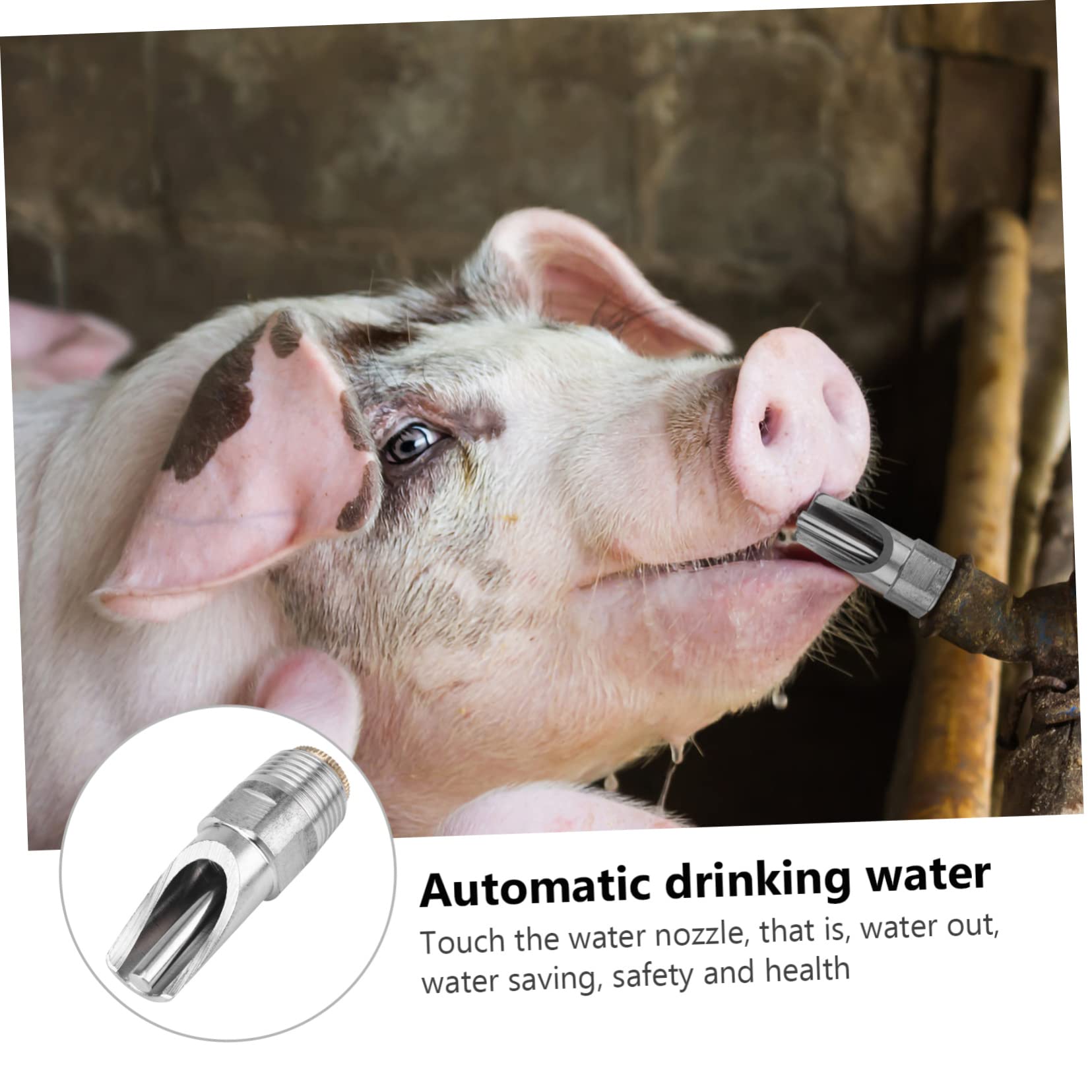 Milisten Edelstahl Wassernippel Für Schweine Schweinetränke Automatischer Trinknippel Mit Langer Lebensdauer Dicht Schließend Für Sauen Ferkel Und Mastschweine Geeignet