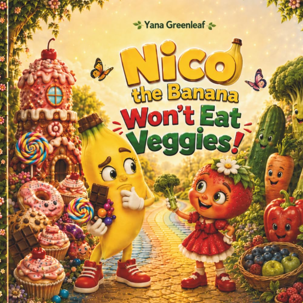 Nico the Banana Won’t Eat Veggies!: A Magical Story About Curiosity, Healthy Eating, and Trying New Foods (Greenleaf Garden Adventures)