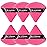BLAAROOM Powder Puffs for Face Setting Makeup,6 Pcs Soft Velvet Triangle Puff for Contouring, Under Eyes and Corners Delicate Cosmetic Sponge Makeup Tool - Rose Red